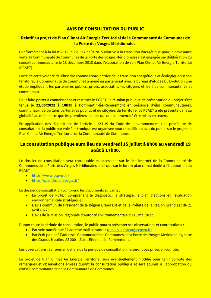 Article Presse Consultation Du Public